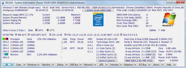 SIVx32-System Information Viewer(⹤) V5.09 ɫ