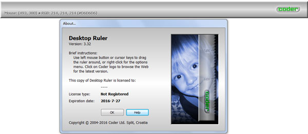 Desktop Ruler() V3.32 