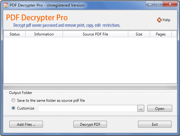 PDF Decrypter Pro(pdfļ) V4.01