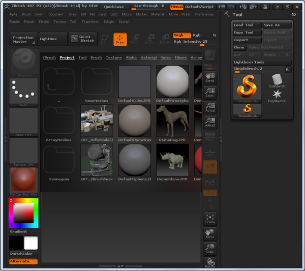 ZBrush 4R7άֵ̻滭 V4.7.4.7