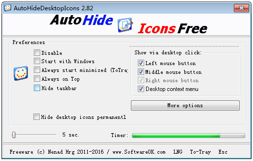 AutoHideDesktopIcons(һͼ) V2.82 ɫ