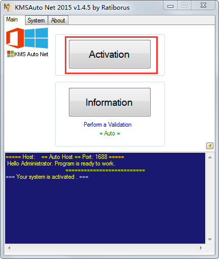 Win10(KMSAuto Net 2015) V1.4.5 ɫ