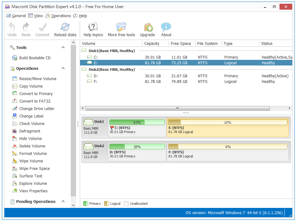 Macrorit Disk Partition Free Edition(̷ר) V4.1.0 Ӣİ