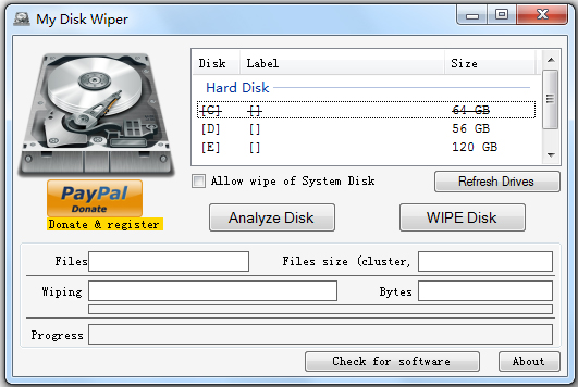 My Disk Wiper(Ӳ̳׸ʽ) V1.10 ɫ
