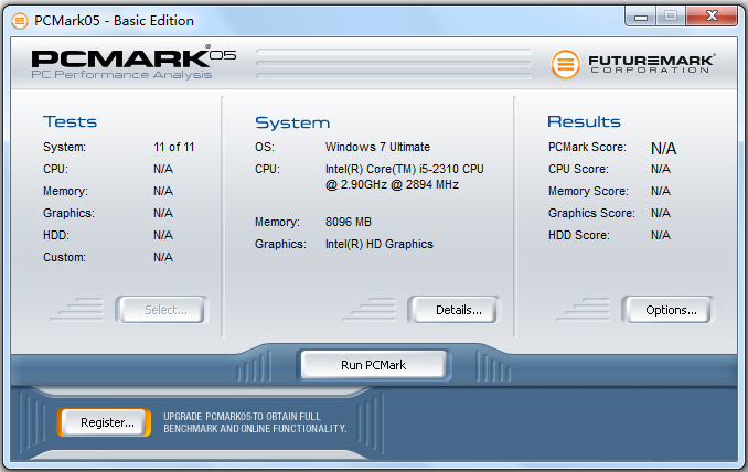 PCMark05(ܲ) V1.2.0 Ӣİ