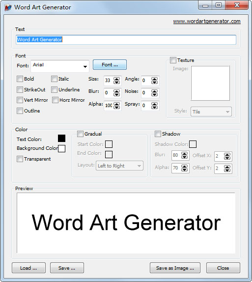 Word Art Generator() V1.0 ɫ