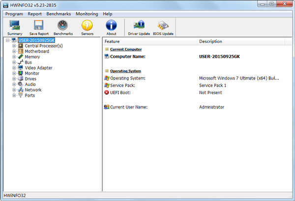 HWiNFO32(ڴ⹤) V5.23.2835 Ӣɫ