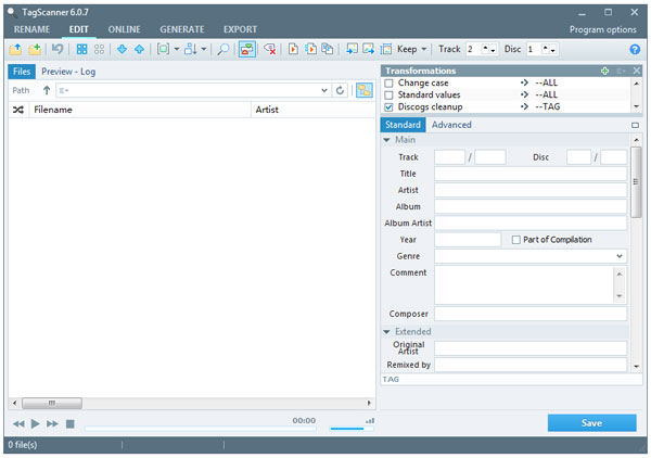 TagScanner(MP3ǩ) V6.0.7 ɫ