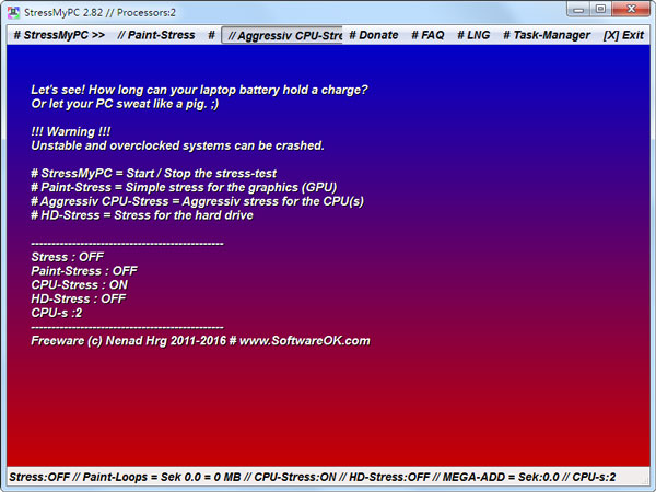 ӲѹԹ(StressMyPC) V2.82 ɫ