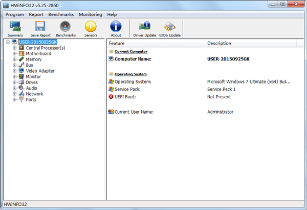 HWiNFO32(ڴ⹤) V5.25.2860 Ӣɫ