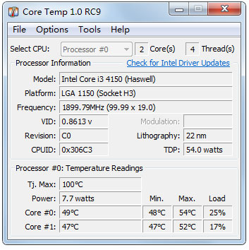 CoreTemp(CPU¶) V1.0 RC9 ɫ