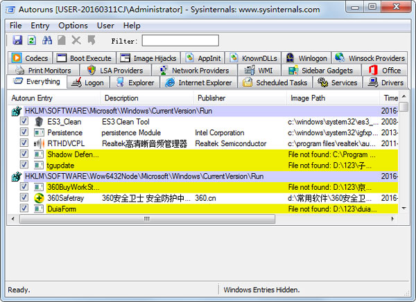 Ŀ(Autoruns) V13.52 ɫӢİ