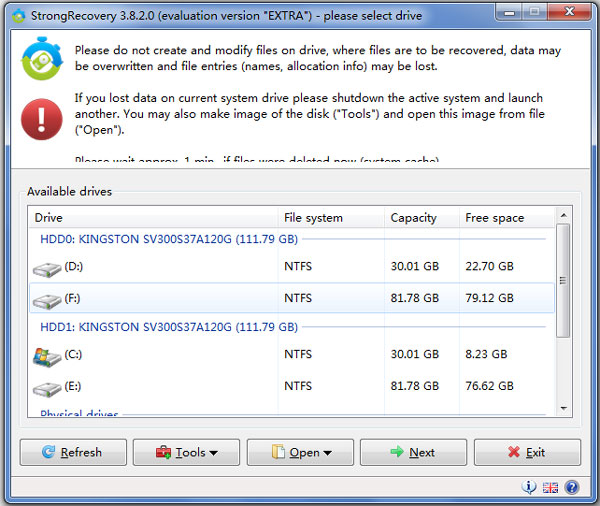 硬盘数据恢复工具(StrongRecovery) V3.8.2.0 英文版