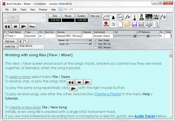 Anvil Studio(midi) V2016.06.01