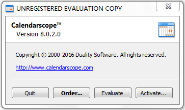 Calendarscope(¹) V8.0.2