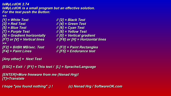 IsMyLcdOK(ϵͳԹ) V2.74 Ӣɫ