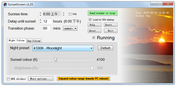 SunsetScreen() V1.25