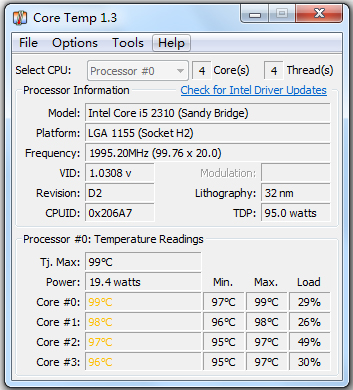 CoreTemp(CPU¶ȼ) 64λ V1.3 ɫ