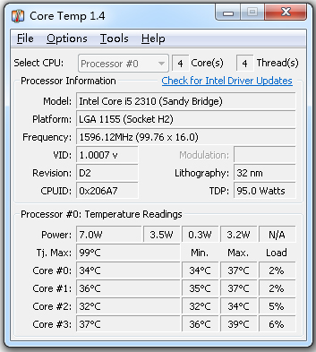 Core Temp(CPU¶ȴ) V1.4.1.5 ɫ