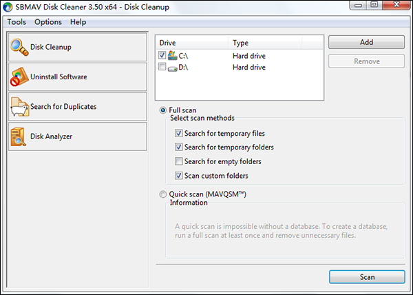 SBMAV Disk Cleaner Lite() V3.50.0.1326 Ӣİ