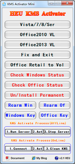 Office2013激活工具(KMS Activator Mini) V2.1 英文绿色版