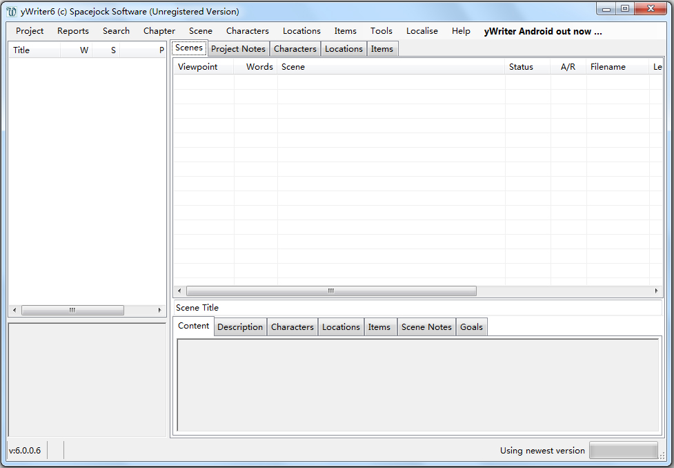 yWriter(С˵д) V6.0.0.6 Ӣİ