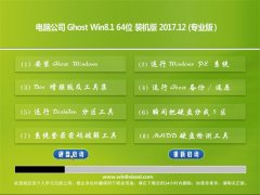 Թ˾Ghost Win8.1 x64 칫װ2017v12(Լ)